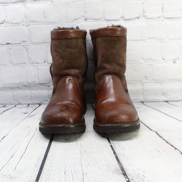 UGG Wrangell Shearling Lined Waterproof Boots Sz 5 - Picture 4 of 9